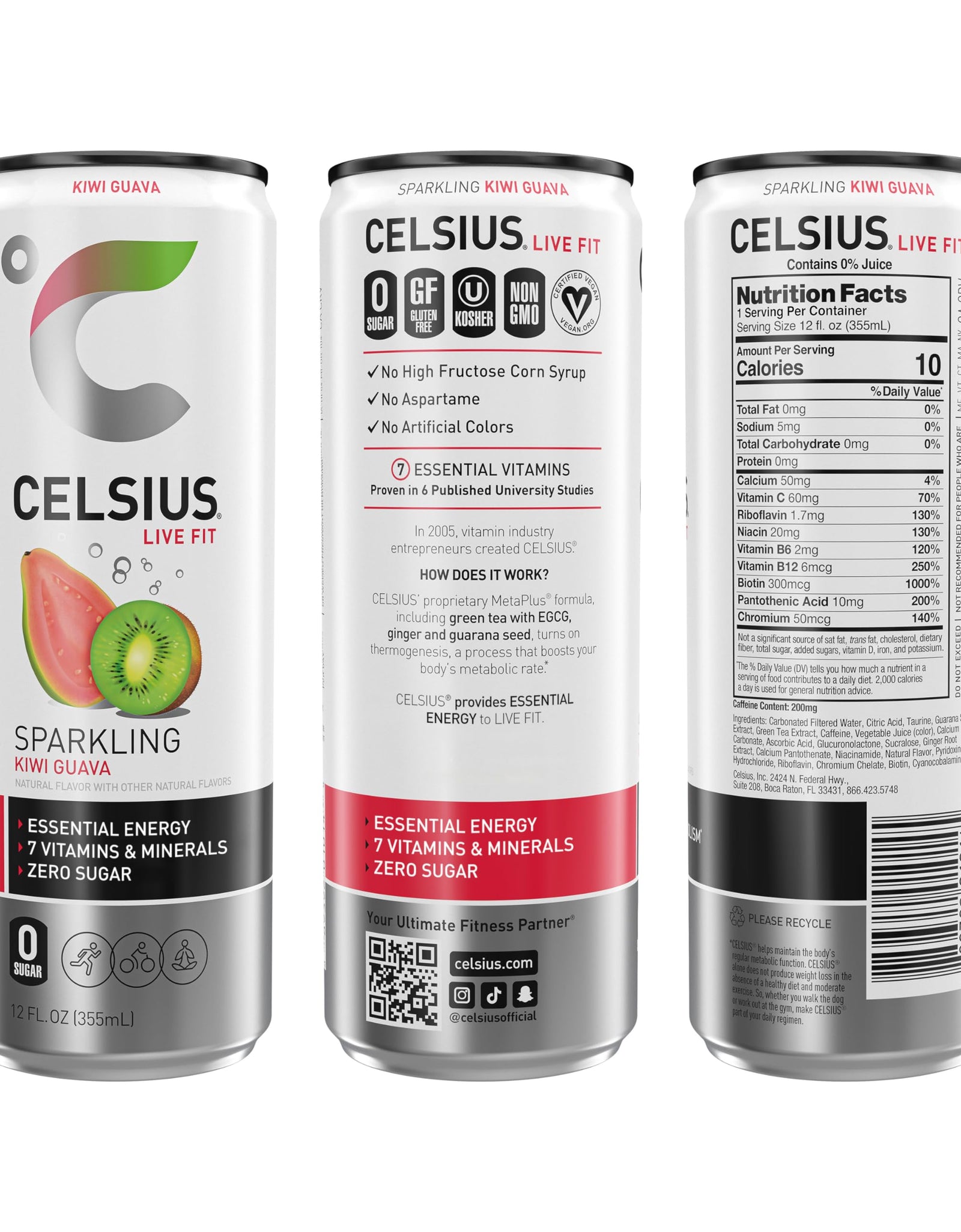 CELSIUS Assorted Flavors Official Variety Pack, Functional Essential Energy Drinks, 12 Fl Oz (Pack of 12)