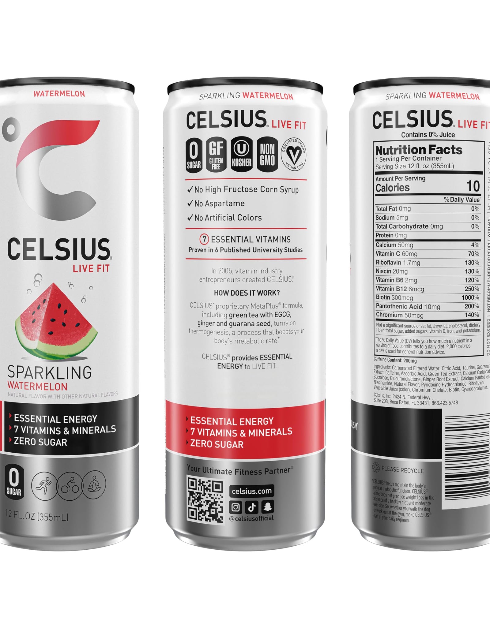 CELSIUS Assorted Flavors Official Variety Pack, Functional Essential Energy Drinks, 12 Fl Oz (Pack of 12)