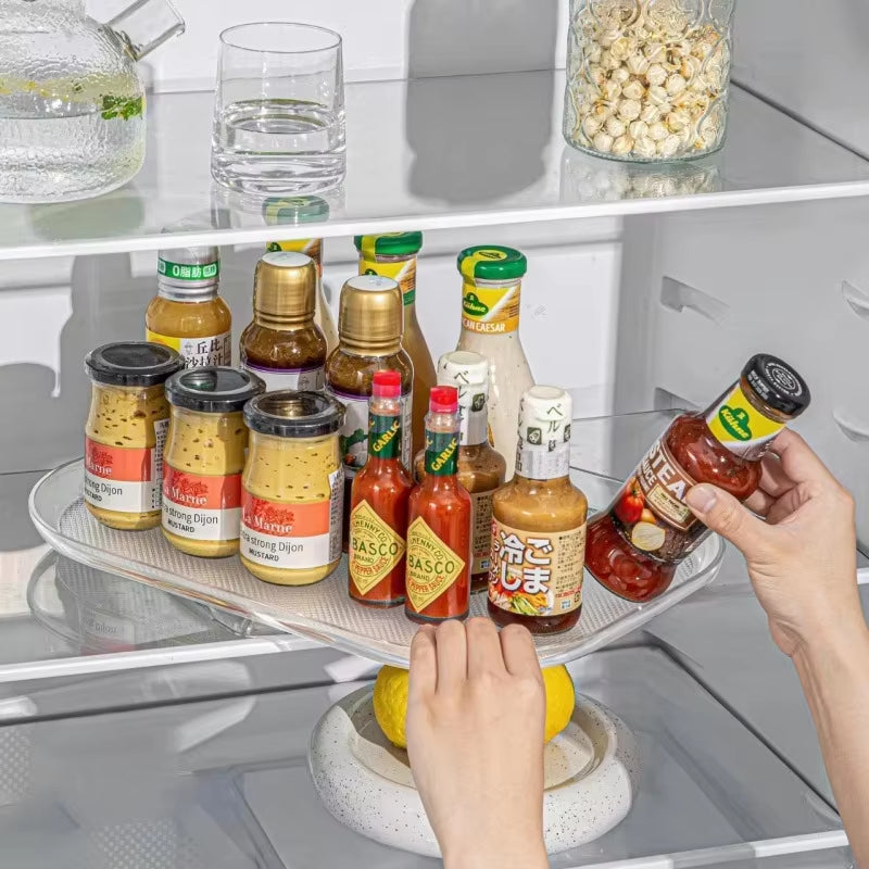 Spinrack Kitchen Organizer – Rotating Dish & Beverage Rack for Countertop & Refrigerator Storage