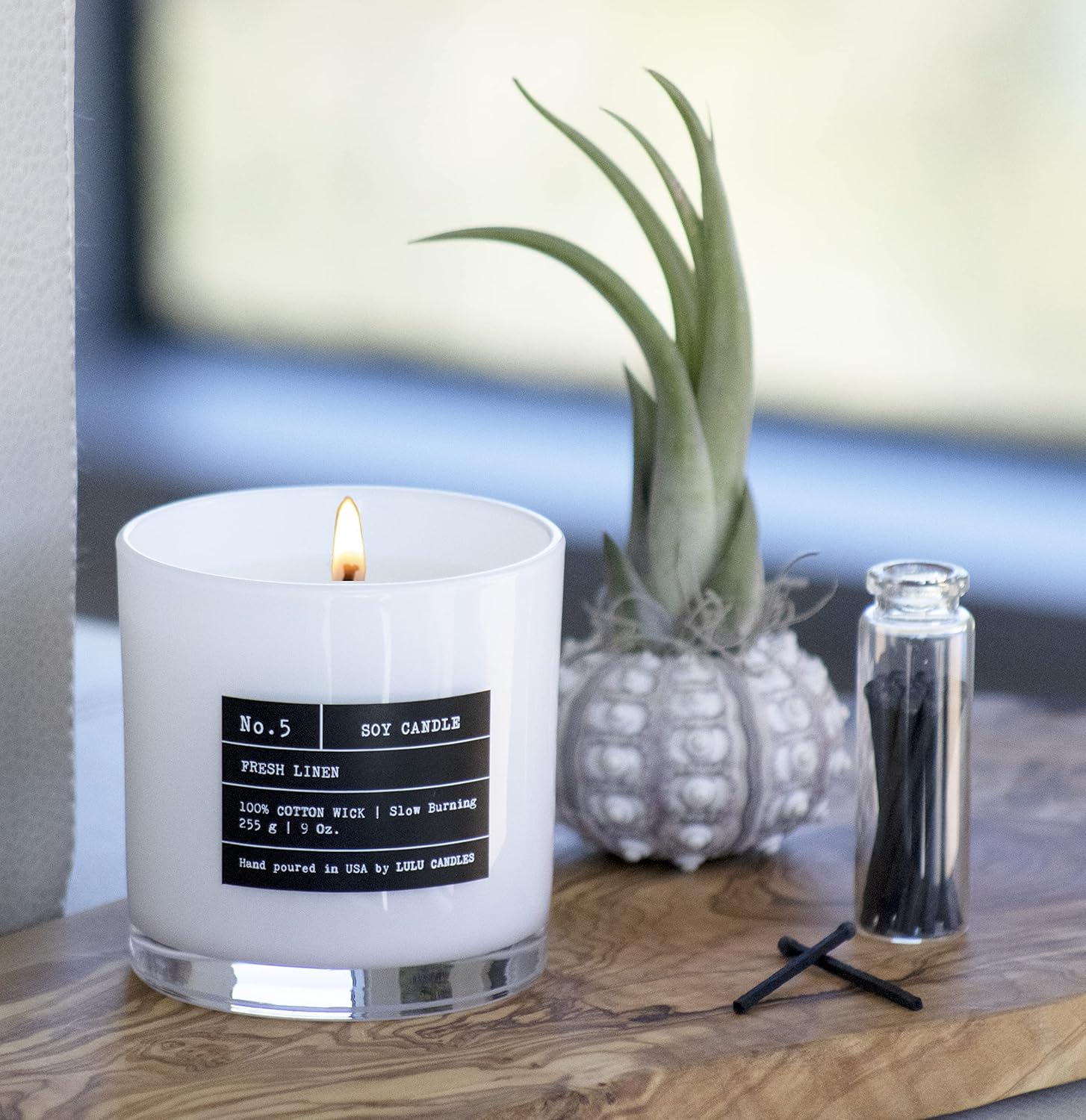 Lulu Candles | Smokey Vanilla | Smells Like Wood & Vanilla | Luxury Scented Soy Jar Candle | Hand Poured in The USA | Highly Scented Long Lasting (9 Oz.)