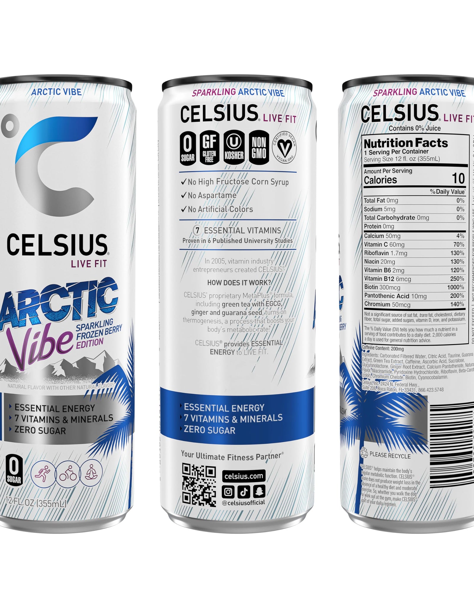 CELSIUS Assorted Flavors Official Variety Pack, Functional Essential Energy Drinks, 12 Fl Oz (Pack of 12)