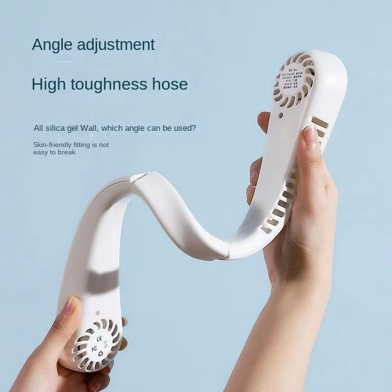 Breezeloop Pro – Bladeless Rechargeable Neck Fan with 3-Speed Cooling for Summer Comfort