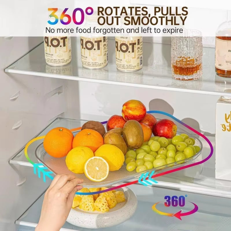 Spinrack Kitchen Organizer – Rotating Dish & Beverage Rack for Countertop & Refrigerator Storage