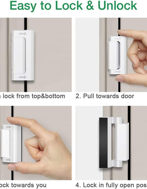 Load image into Gallery viewer, Home Security Door Reinforcement Lock - Upgraded Safety Childproof Locks Hardware for Inward Swinging Door , Extra Night Add a inside Withstands 800Lbs Deadbolt Latch , Guard Bedroom Patio
