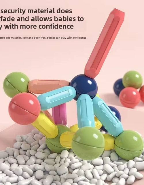 Load image into Gallery viewer, Magnabuild Buddies – Large Particle Magnetic Stick Blocks for Kids’ Creative Construction Play
