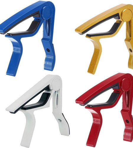 5 Core Capo Acoustic Electric Guitar 6 String Kapo 2 Pair Quick and Easy Adjustment Classic Clip for Banjo Mandolin