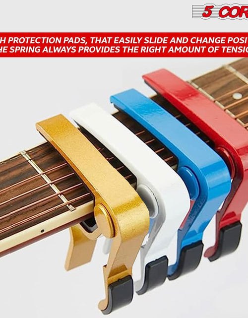 Load image into Gallery viewer, 5 Core Capo Acoustic Electric Guitar 6 String Kapo 2 Pair Quick and Easy Adjustment Classic Clip for Banjo Mandolin
