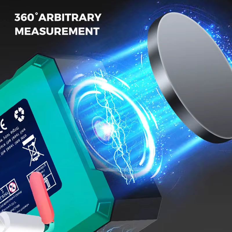 Anglemaster 360° Digital Protractor – Magnetic Laser Angle Finder with LCD Display & Inclinometer