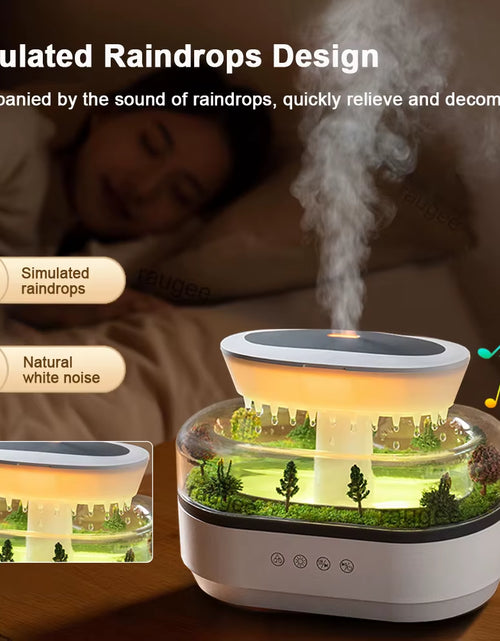 Load image into Gallery viewer, Auramist Raindrop Humidifier – Aromatherapy Diffuser with Rainbow Light &amp; Essential Oil Benefits for Home
